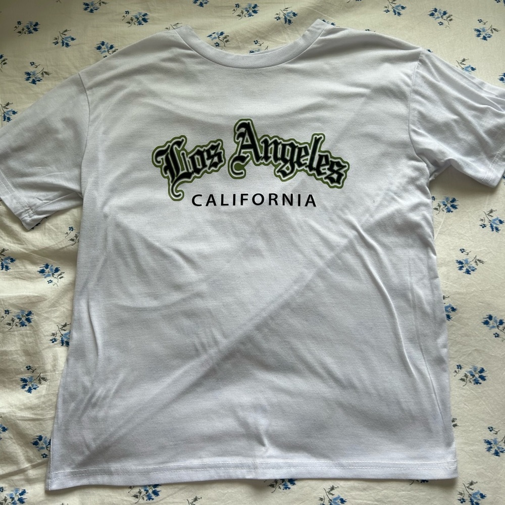 White “LA” T shirt